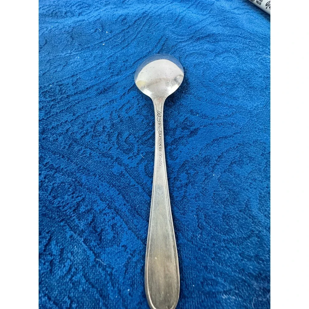 Rogers Stainless China Teaspoon Floral Etched Silverware Flatware Replacement